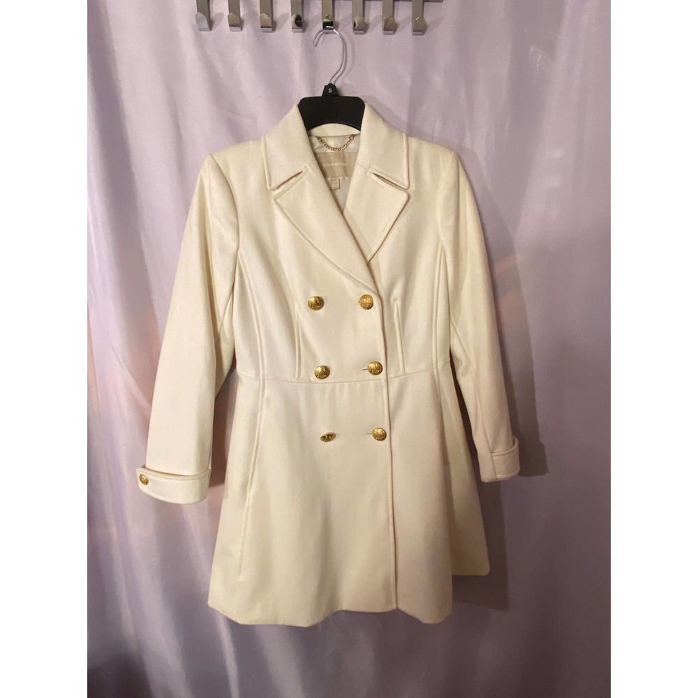Double-Breasted Wool Blend Coat